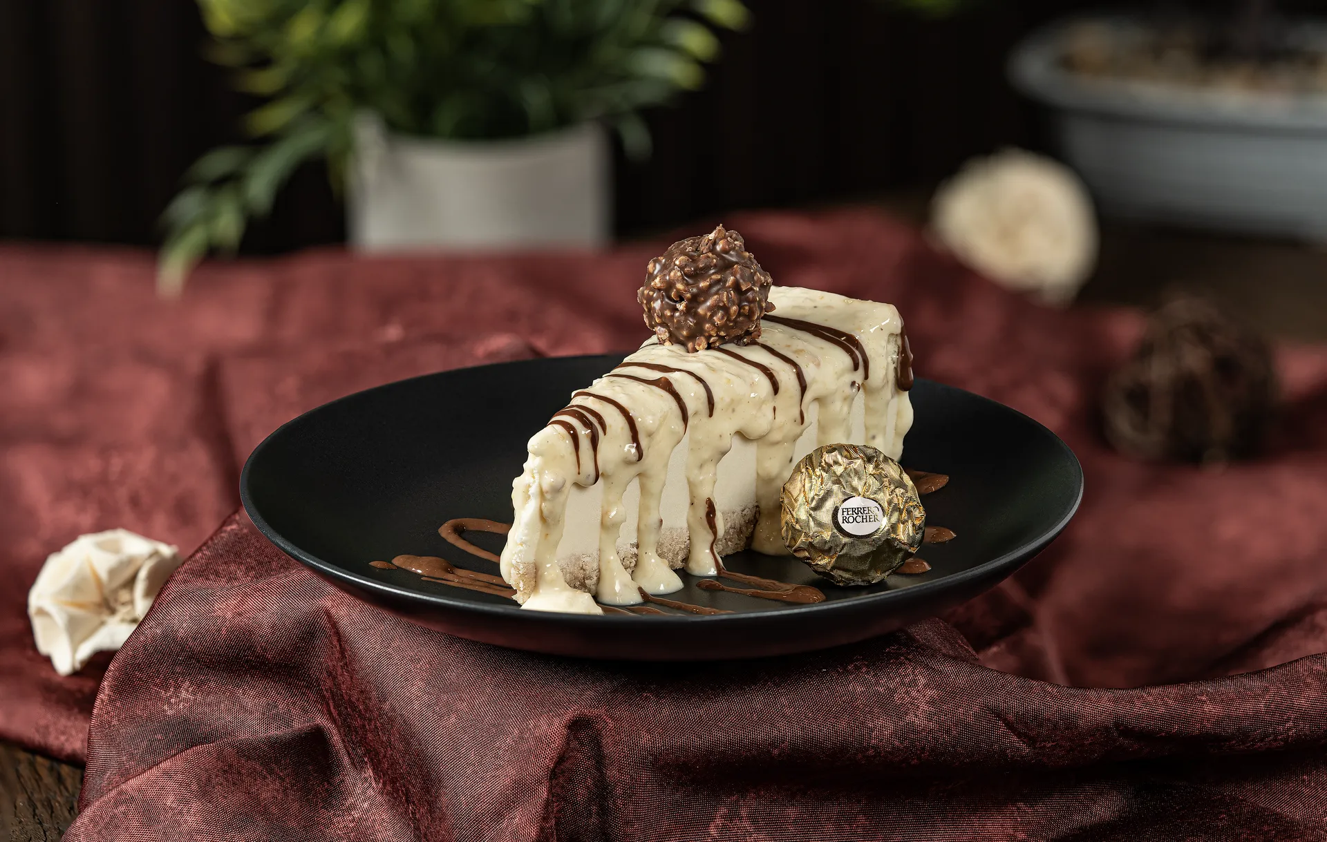 Coconut Ferrero Rocher Chocolate Cheesecake