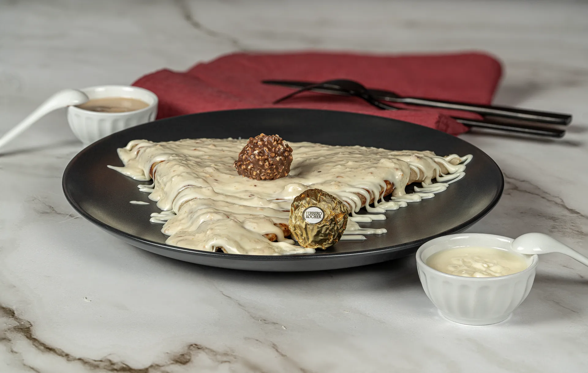 Coconut Ferrero Rocher Chocolate crepe