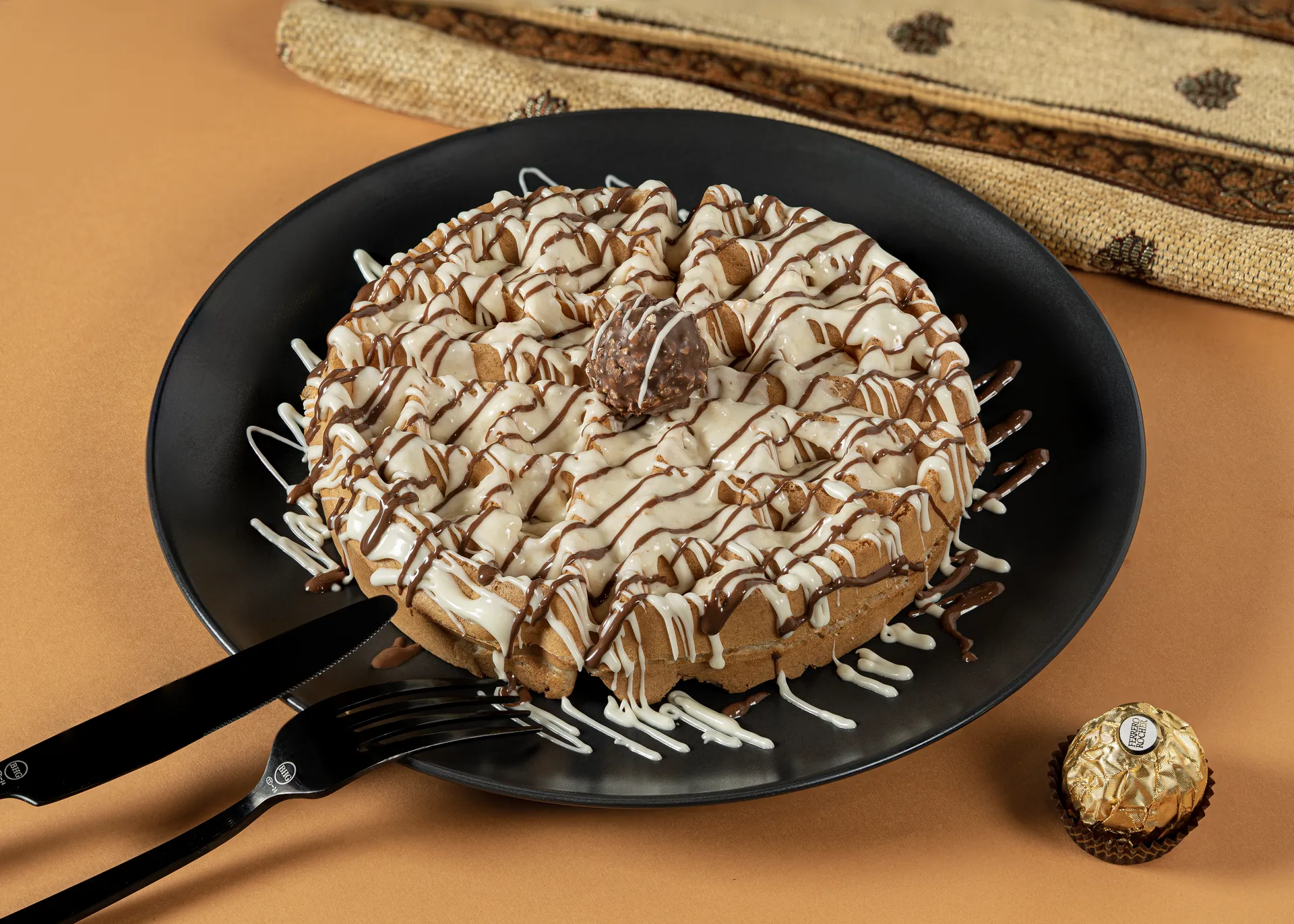 Coconut Ferrero Rocher Chocolate waffle