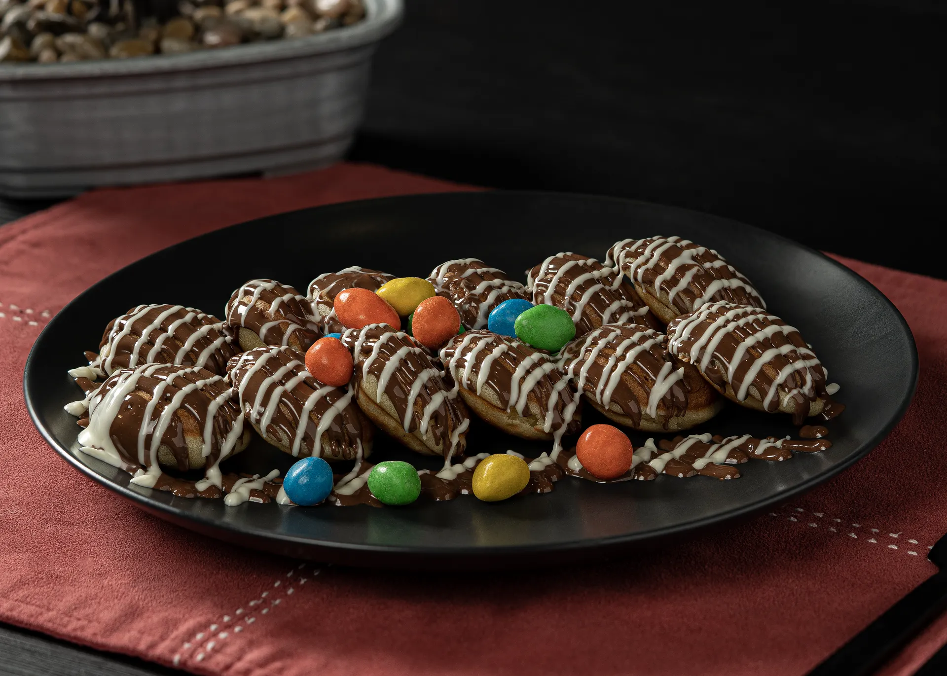 M&M’s Chocolate Mini Pancakes
