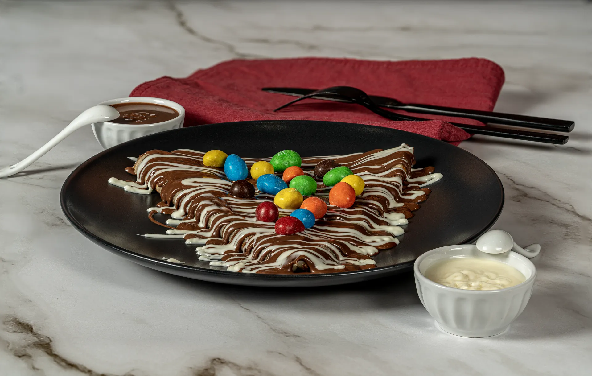 M&M’s Chocolate crepe