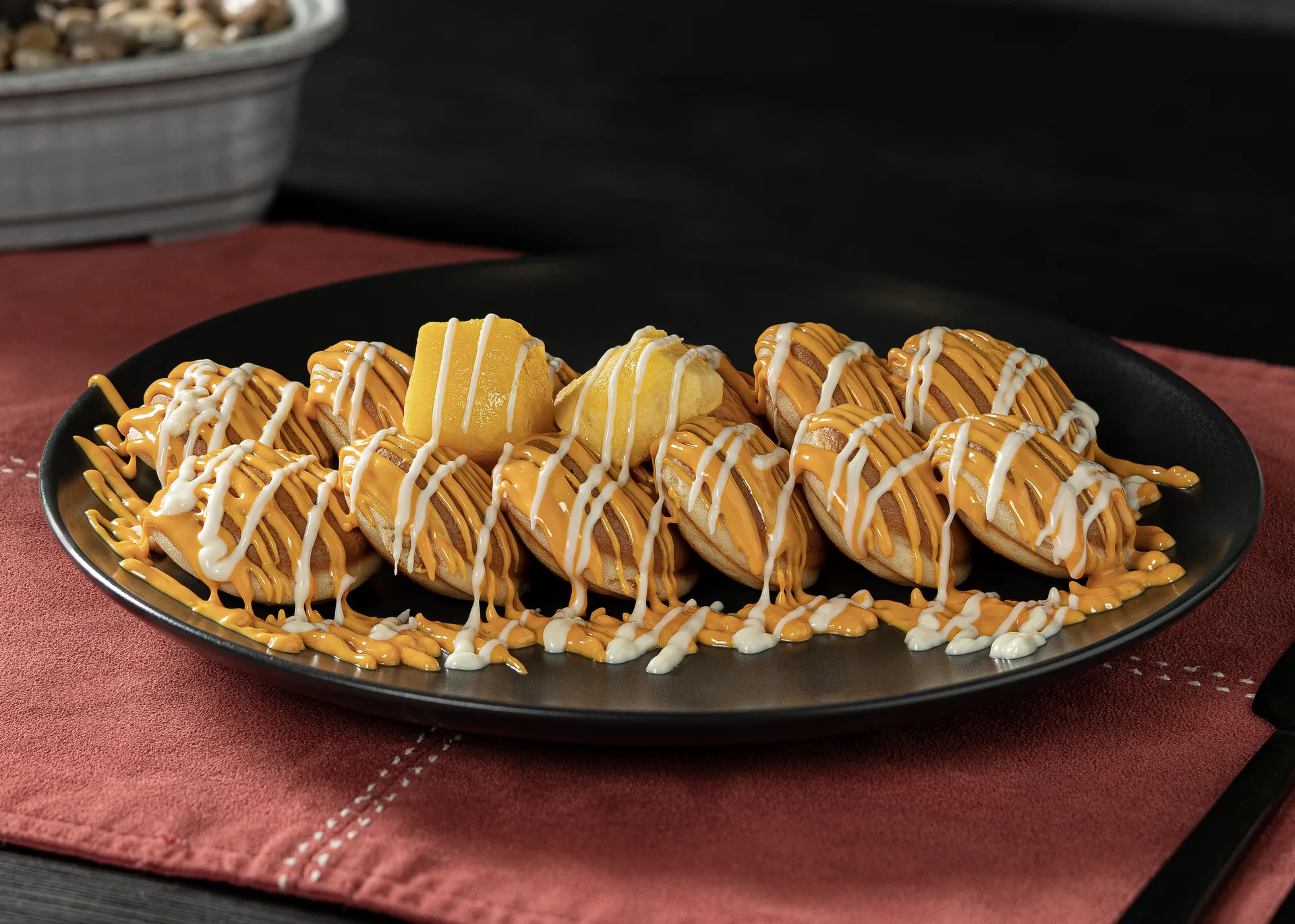 Mango and Citrus Mini Pancakes