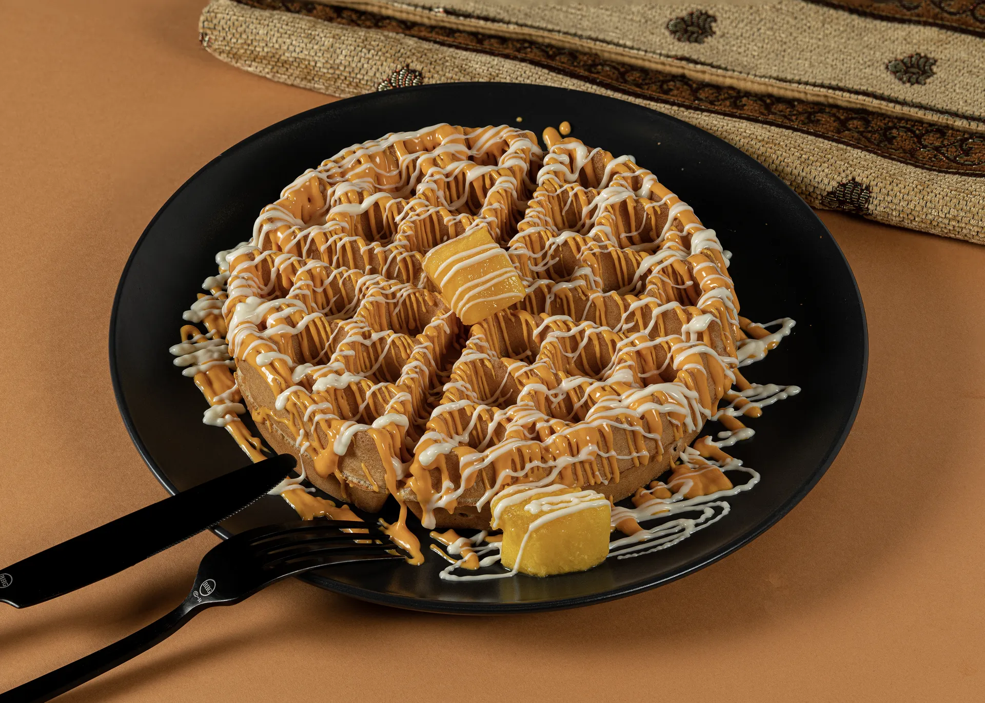 Mango and Citrus waffle