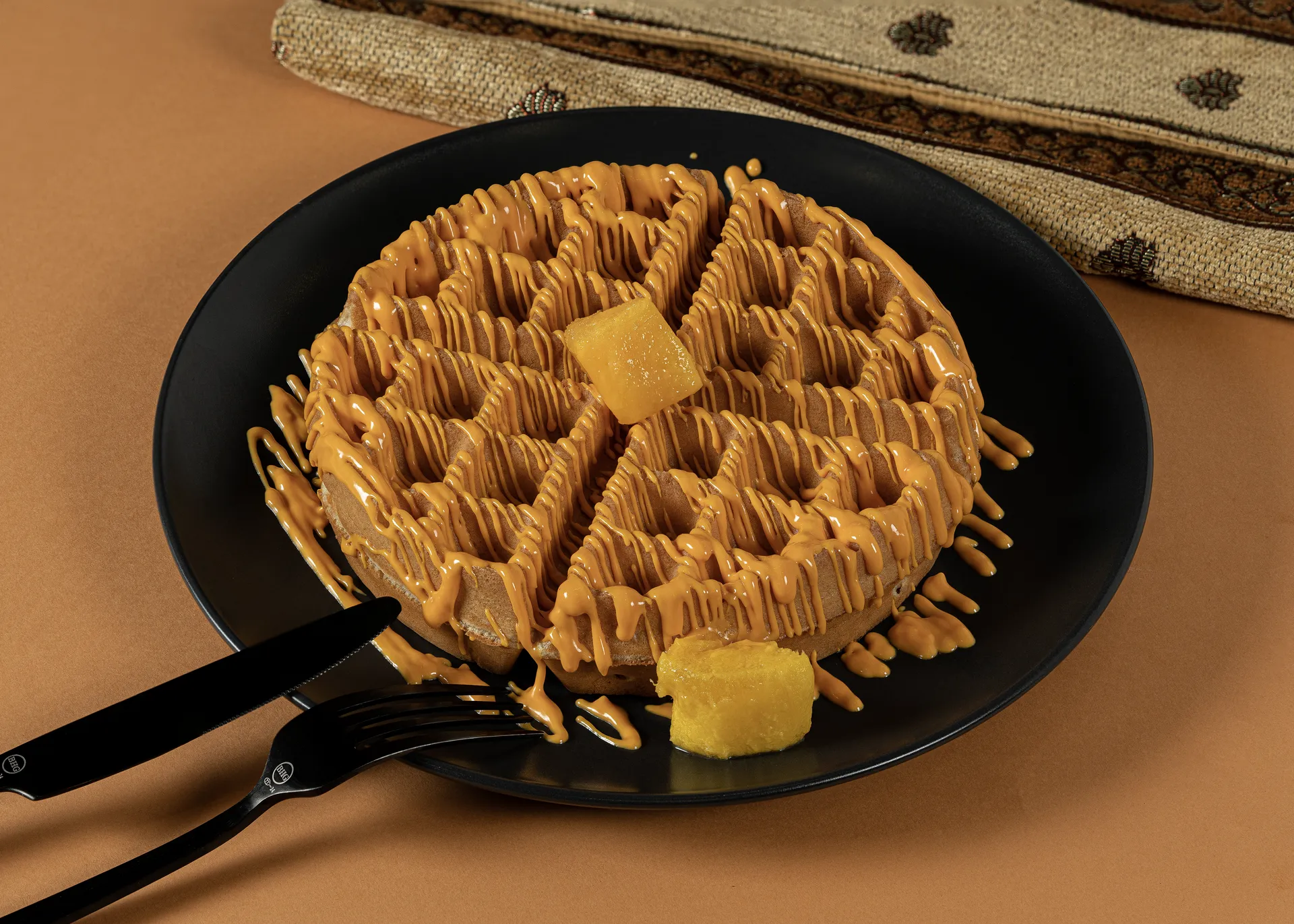 Mango waffle