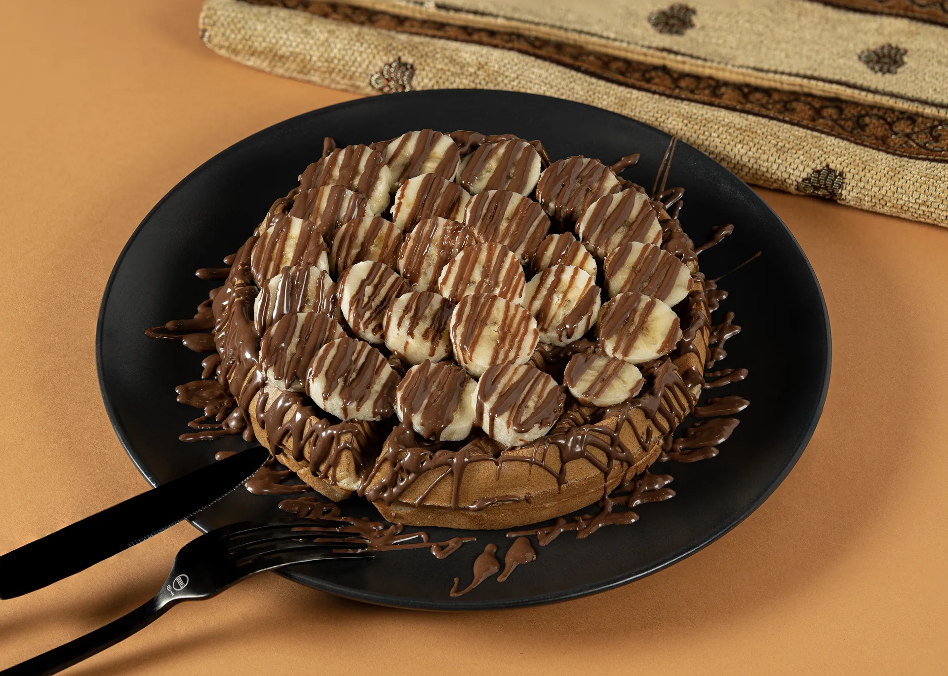 Nutella Banana Waffles