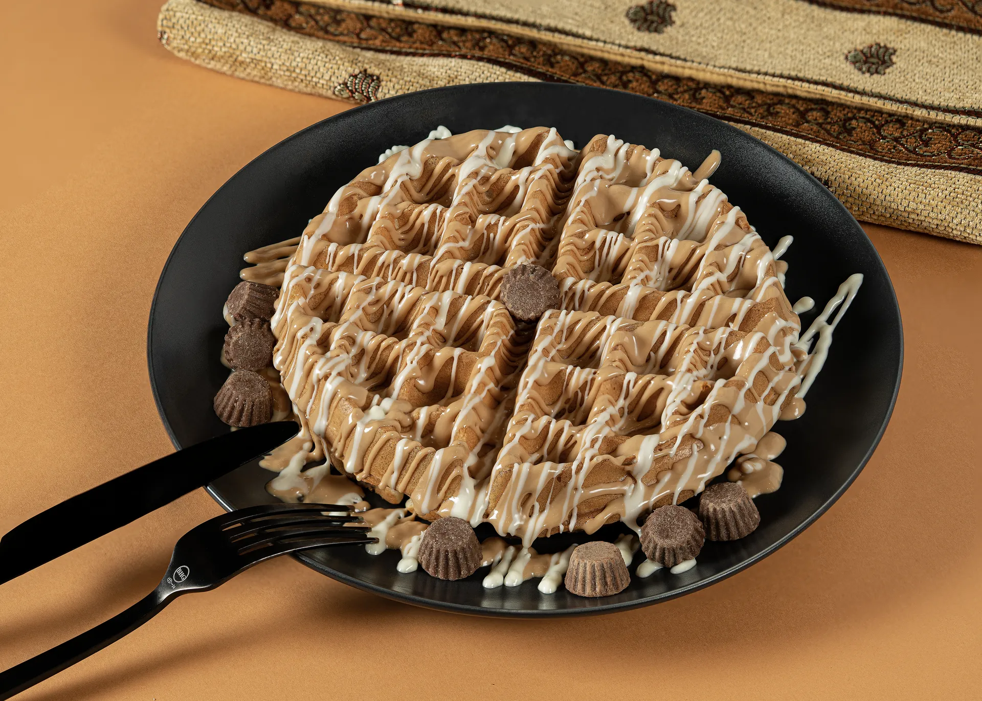 PB & Chocolate Waffles