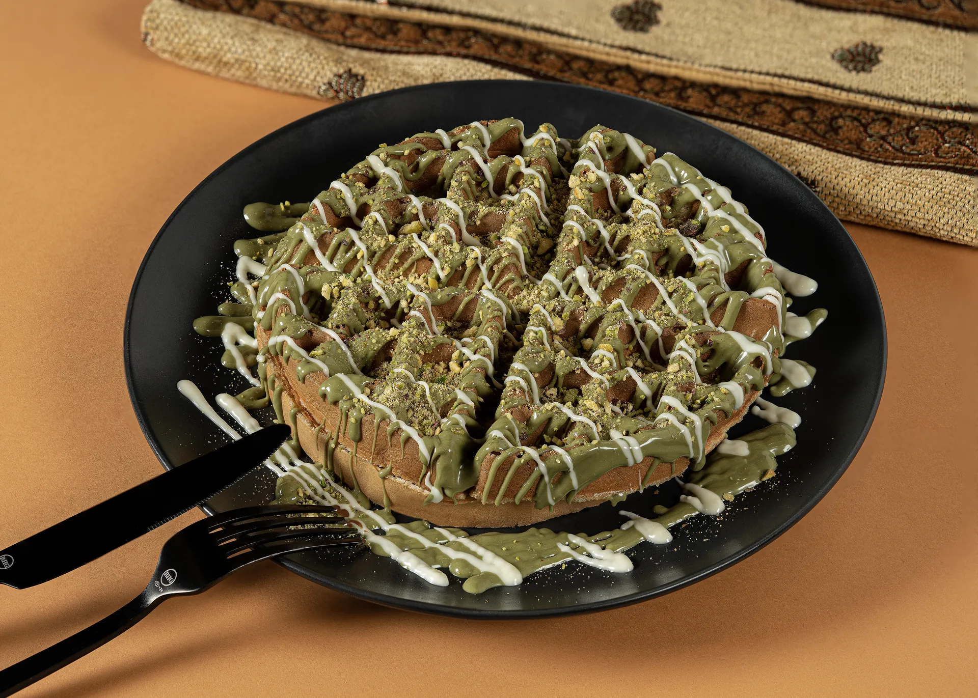 Pistachio Waffles
