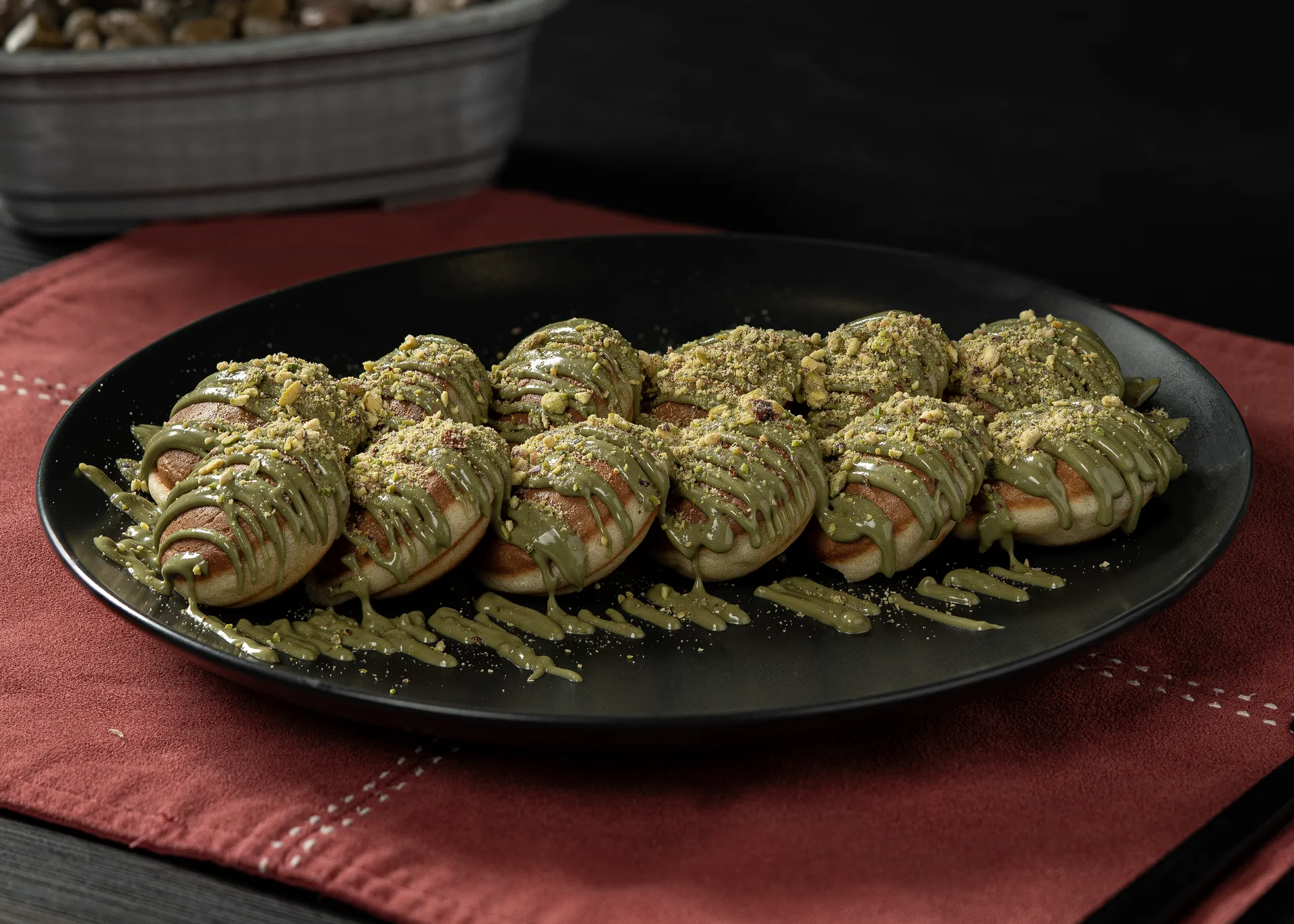 Pistachio Mini Pancakes