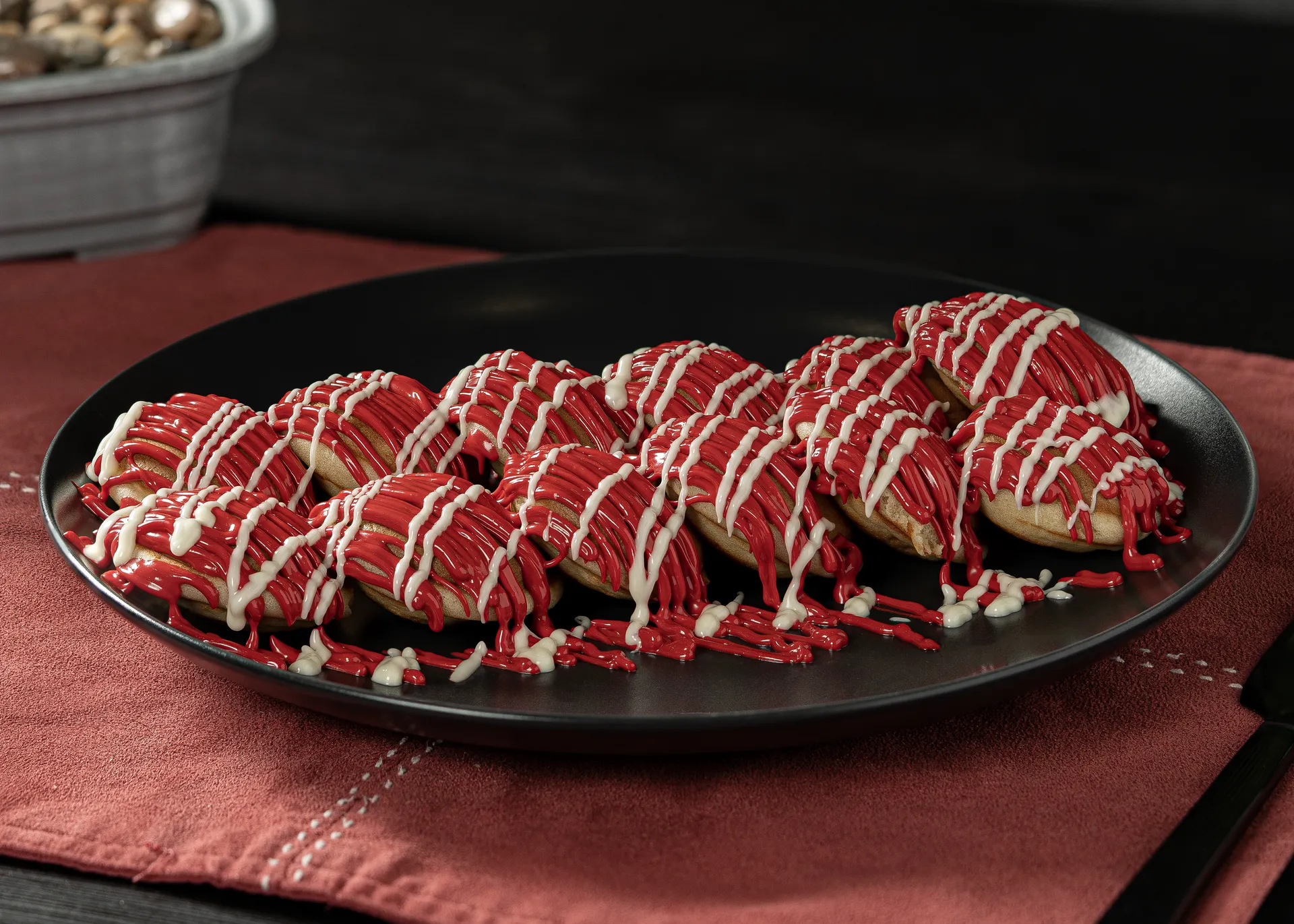 Red Velvet Mini Pancakes