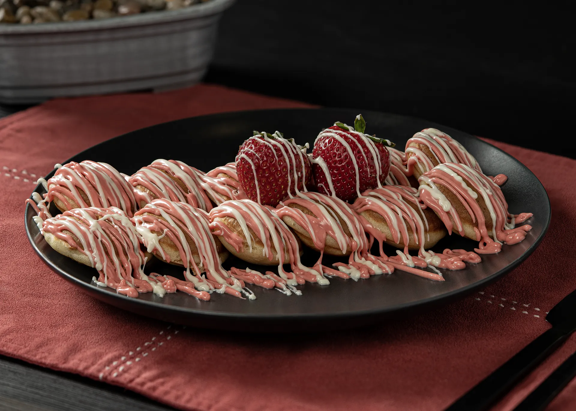 Strawberry Cheesecake Mini Pancakes